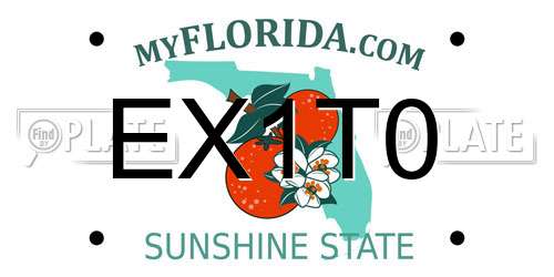 EX1T0 Florida License Plate