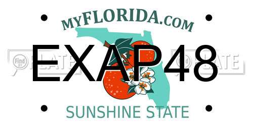 EXAP48 Florida License Plate