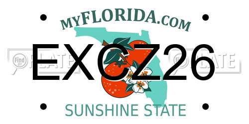 EXCZ26 Florida License Plate