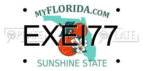 EXEI77 Florida License Plate