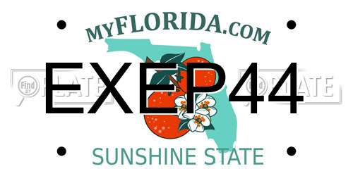 EXEP44 Florida License Plate