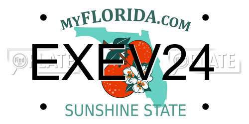 EXEV24 Florida License Plate