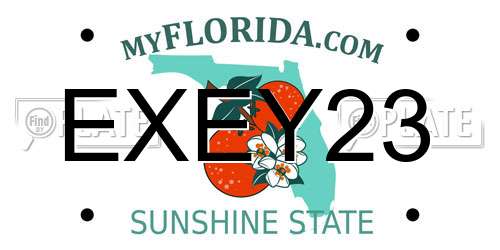 EXEY23 Florida License Plate