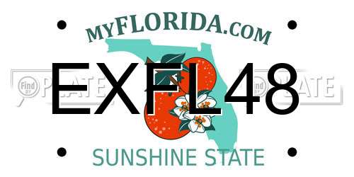 EXFL48 Florida License Plate