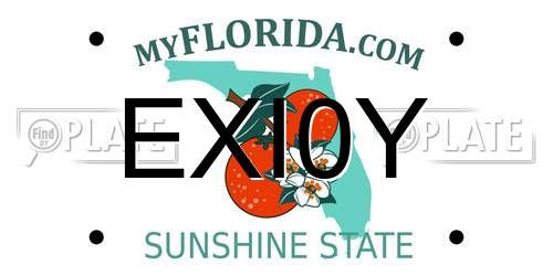 EXI0Y Florida License Plate