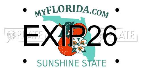 EXIP26 Florida License Plate