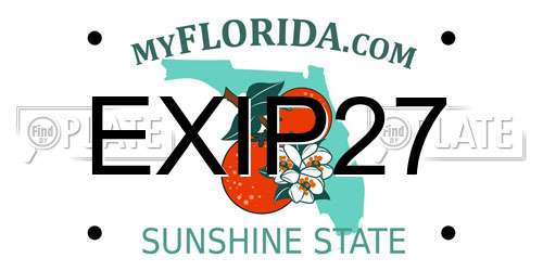 EXIP27 Florida License Plate