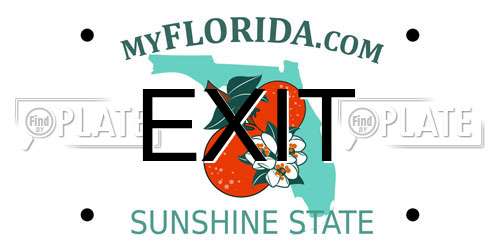 EXIT Florida License Plate
