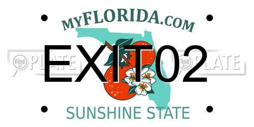 EXIT02 Florida License Plate