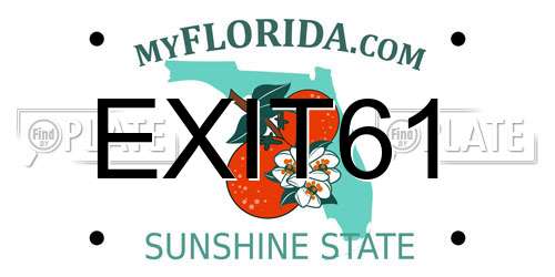 EXIT61 Florida License Plate
