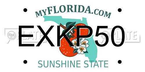 EXKP50 Florida License Plate