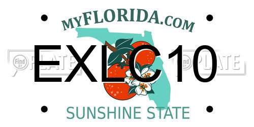 EXLC10 Florida License Plate