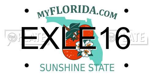 EXLE16 Florida License Plate