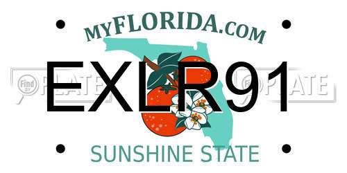 EXLR91 Florida License Plate