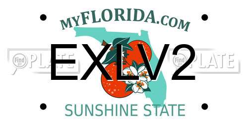 EXLV2 Florida License Plate