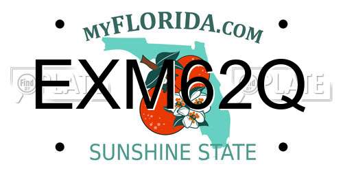 EXM62Q Florida License Plate