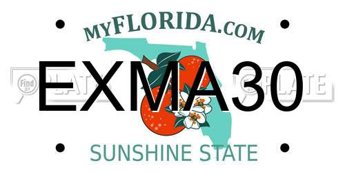 EXMA30 Florida License Plate
