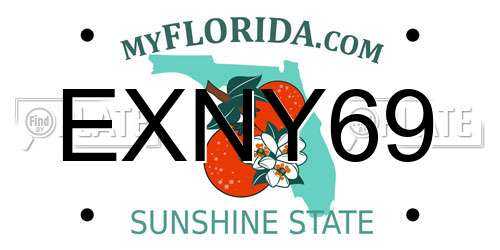 EXNY69 Florida License Plate