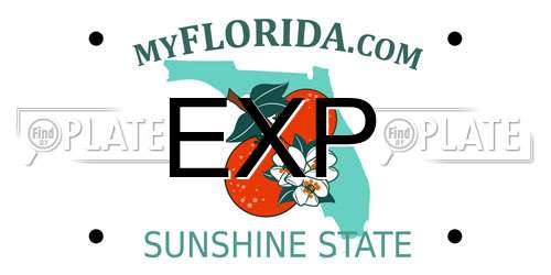 EXP Florida License Plate