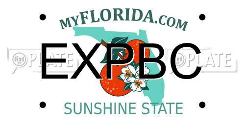 EXPBC Florida License Plate
