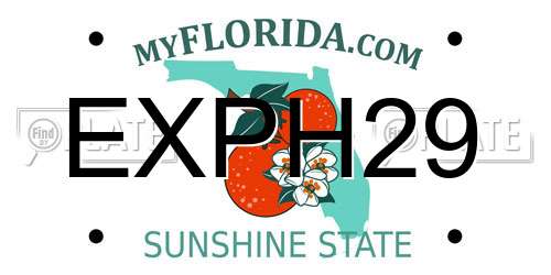 EXPH29 Florida License Plate