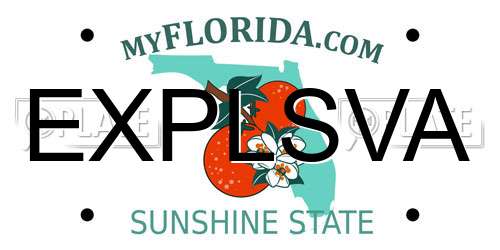 EXPLSVA Florida License Plate
