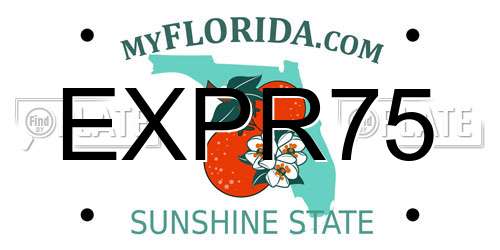 EXPR75 Florida License Plate