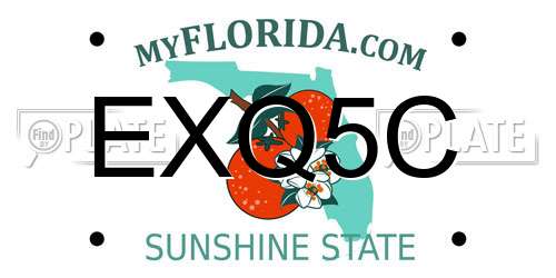 EXQ5C Florida License Plate