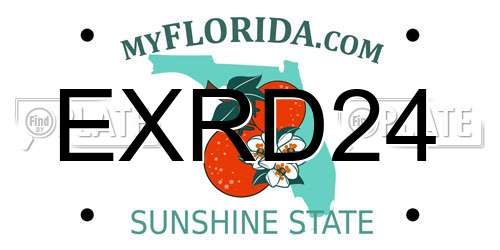 EXRD24 Florida License Plate