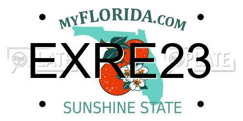 EXRE23 Florida License Plate