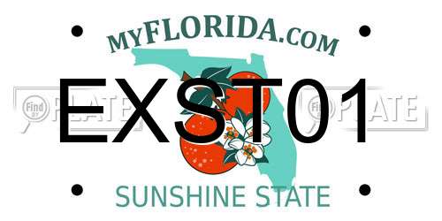 EXST01 Florida License Plate