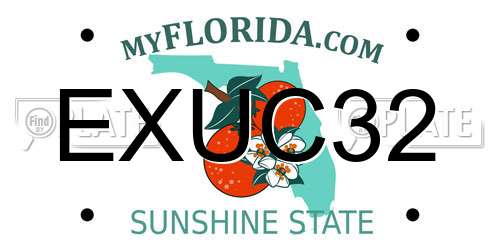 EXUC32 Florida License Plate