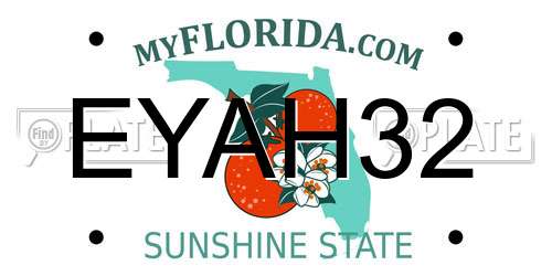 EYAH32 Florida License Plate