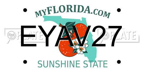 EYAV27 Florida License Plate