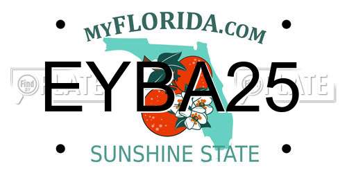 EYBA25 Florida License Plate