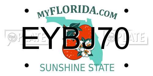 EYBJ70 Florida License Plate