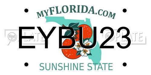 EYBU23 Florida License Plate
