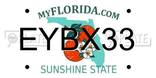 EYBX33 Florida License Plate