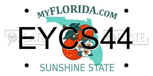 EYCS44 Florida License Plate