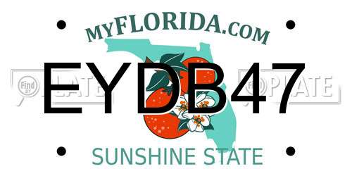 EYDB47 Florida License Plate