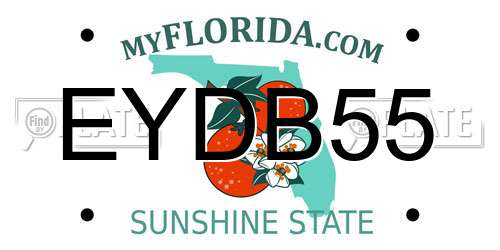 EYDB55 Florida License Plate