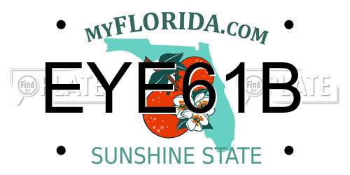 EYE61B Florida License Plate