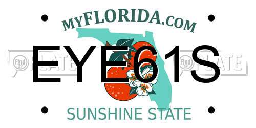 EYE61S Florida License Plate