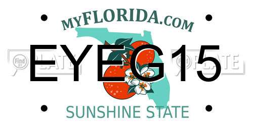 EYEG15 Florida License Plate