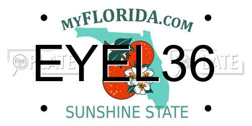 EYEL36 Florida License Plate