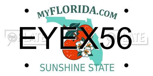 EYEX56 Florida License Plate