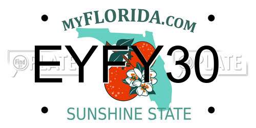 EYFY30 Florida License Plate