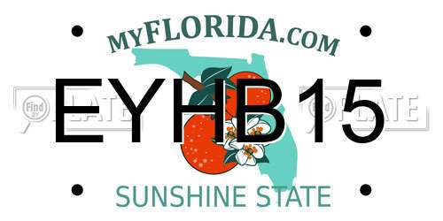 EYHB15 Florida License Plate