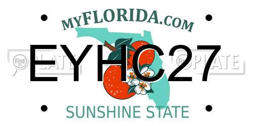 EYHC27 Florida License Plate