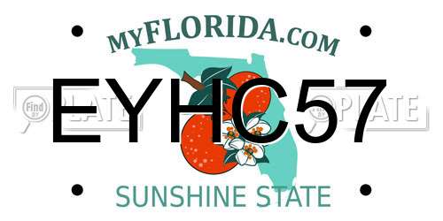 EYHC57 Florida License Plate